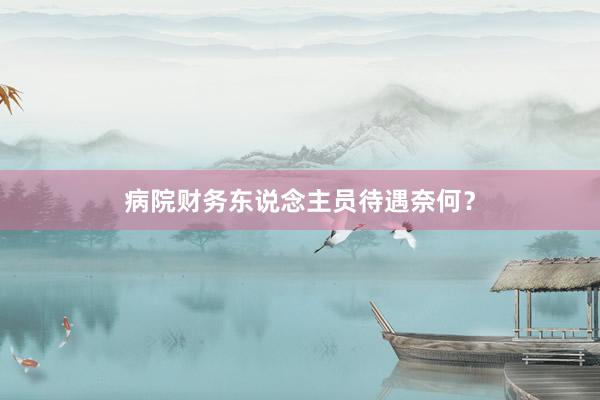 病院财务东说念主员待遇奈何？