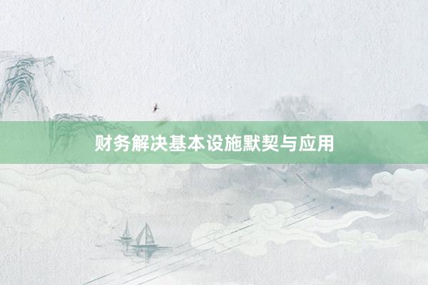财务解决基本设施默契与应用